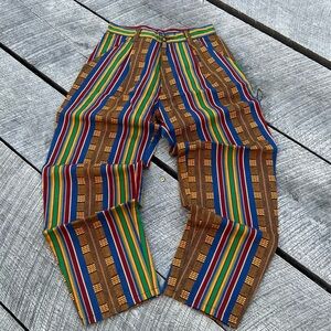 Vintage 70s Patterned Ankle Pants